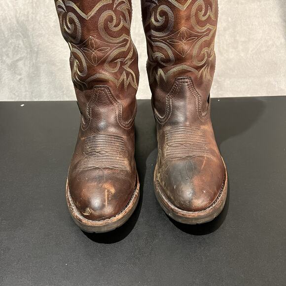 Dan Post Work Welt Boots Men's 9.5 D Brown Leather Western Work Boots - Picture 3 of 10